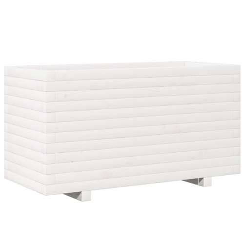 Vrtna sadilica bijela 90x40x49,5 cm od masivne borovine Cijena