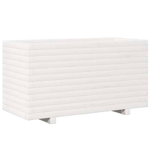 Vrtna sadilica bijela 90x40x49,5 cm od masivne borovine Cijena