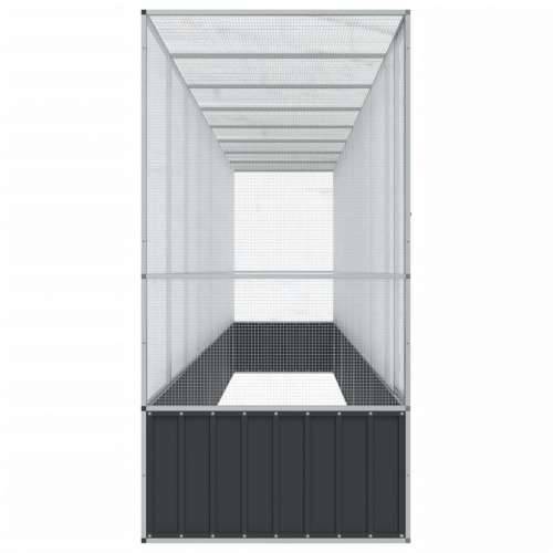 Kavez za ptice s produžetkom srebrni 834,5x107x212 cm čelični - 834.5 x 107 x 212 cm Cijena