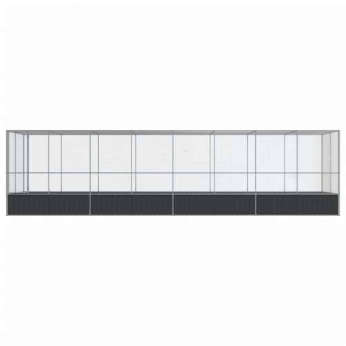 Kavez za ptice s produžetkom srebrni 832x207x212 cm čelični - 832 x 207 x 212 cm Cijena