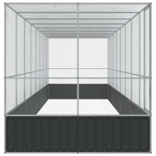Kavez za ptice s produžetkom srebrni 832x207x212 cm čelični - 832 x 207 x 212 cm Cijena