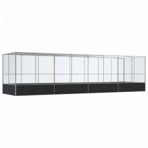 Kavez za ptice s produžetkom srebrni 832x207x212 cm čelični - 832 x 207 x 212 cm Cijena