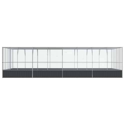Kavez za ptice s produžetkom srebrni 832x414x212 cm čelični - 832 x 414 x 212 cm Cijena