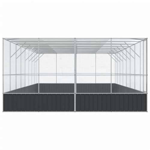 Kavez za ptice s produžetkom srebrni 832x414x212 cm čelični - 832 x 414 x 212 cm Cijena