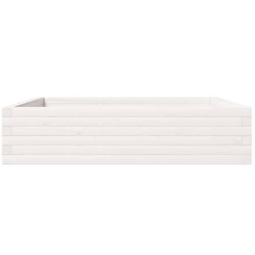 Vrtna sadilica bijela 100x100x23 cm od masivne borovine - Bijela 100 x 100 x 23 cm 1 Cijena