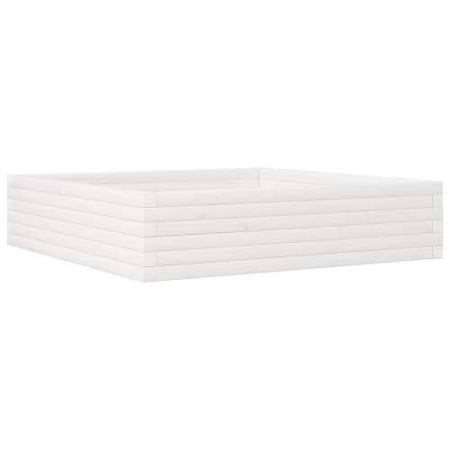 Vrtna sadilica bijela 100x100x23 cm od masivne borovine - Bijela 100 x 100 x 23 cm 1 Cijena