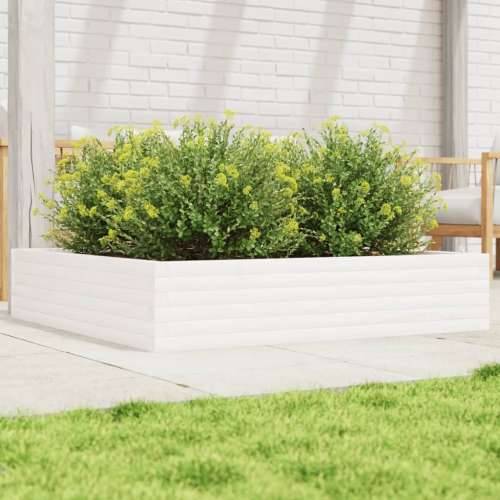 Vrtna sadilica bijela 110x110x23 cm od masivne borovine - Bijela 110 x 110 x 23 cm 1 Cijena