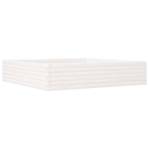 Vrtna sadilica bijela 110x110x23 cm od masivne borovine - Bijela 110 x 110 x 23 cm 1 Cijena