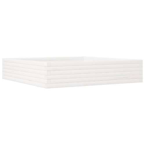 Vrtna sadilica bijela 110x110x23 cm od masivne borovine - Bijela 110 x 110 x 23 cm 1 Cijena