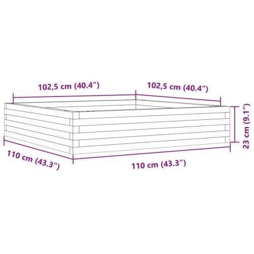 Vrtna sadilica bijela 110x110x23 cm od masivne borovine - Bijela 110 x 110 x 23 cm 1 Cijena