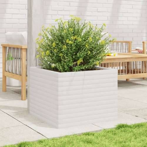 Vrtna sadilica bijela 60x60x45,5 cm od masivne borovine - Bijela 60 x 60 x 45.5 cm 1 Cijena