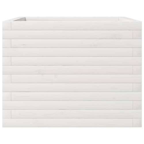 Vrtna sadilica bijela 60x60x45,5 cm od masivne borovine - Bijela 60 x 60 x 45.5 cm 1 Cijena