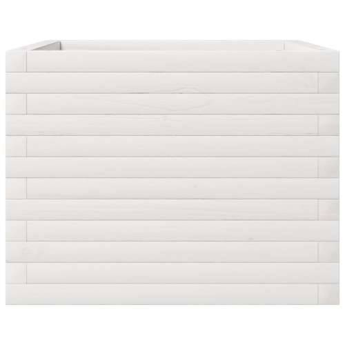 Vrtna sadilica bijela 60x60x45,5 cm od masivne borovine - Bijela 60 x 60 x 45.5 cm 1 Cijena