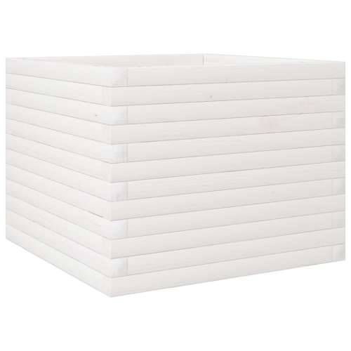 Vrtna sadilica bijela 60x60x45,5 cm od masivne borovine - Bijela 60 x 60 x 45.5 cm 1 Cijena