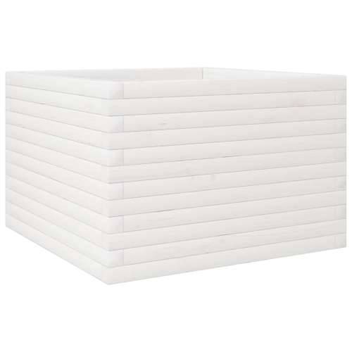 Vrtna sadilica bijela 70x70x45,5 cm od masivne borovine - Bijela 70 x 70 x 45.5 cm 1 Cijena