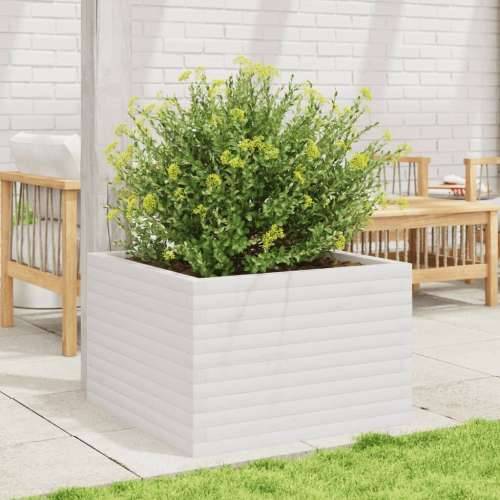 Vrtna sadilica bijela 70x70x45,5 cm od masivne borovine - Bijela 70 x 70 x 45.5 cm 1 Cijena