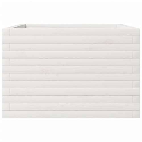 Vrtna sadilica bijela 70x70x45,5 cm od masivne borovine - Bijela 70 x 70 x 45.5 cm 1 Cijena