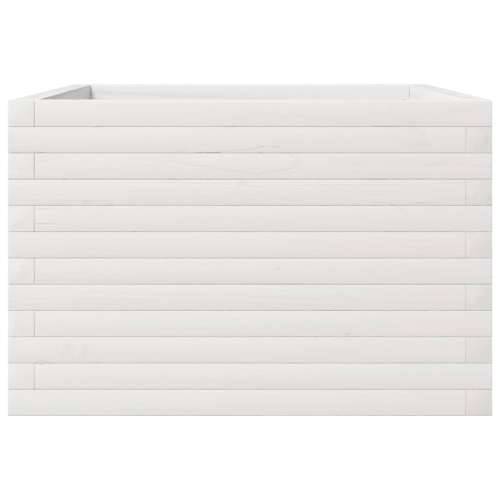 Vrtna sadilica bijela 70x70x45,5 cm od masivne borovine - Bijela 70 x 70 x 45.5 cm 1 Cijena