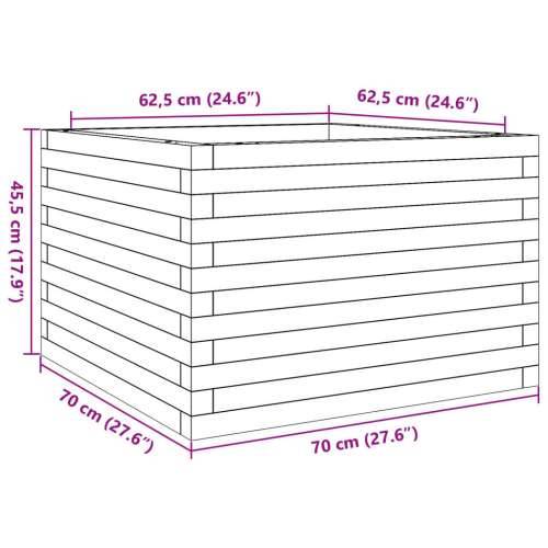 Vrtna sadilica bijela 70x70x45,5 cm od masivne borovine - Bijela 70 x 70 x 45.5 cm 1 Cijena