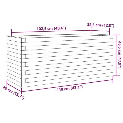 Vrtna sadilica voštano smeđa 110x40x45,5 cm masivna borovina - Voštano smeđa 110 x 40 x 45.5 cm 1 Cijena