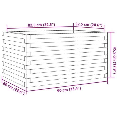 Vrtna sadilica voštano smeđe boje 90x60x45,5 cm od borovine - Voštano smeđa 90 x 60 x 45.5 cm 1 Cijena