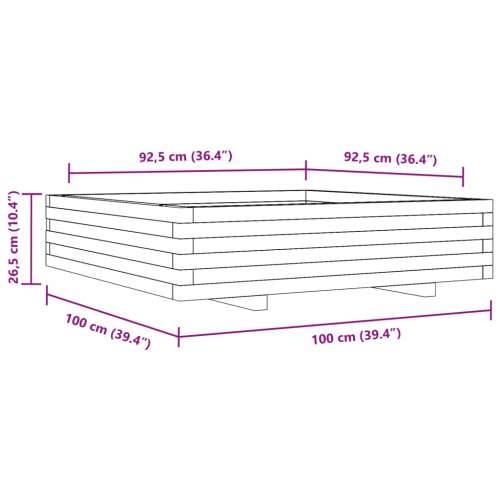 Vrtna sadilica 100x100x26,5 cm od masivne borovine Cijena