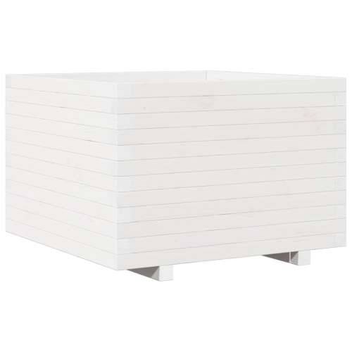 Vrtna sadilica bijela 70x70x49,5 cm od masivne borovine Cijena
