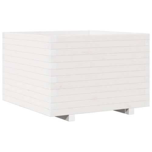 Vrtna sadilica bijela 70x70x49,5 cm od masivne borovine Cijena