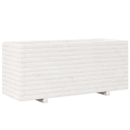 Vrtna sadilica bijela 110x40x49,5 cm od masivne borovine Cijena