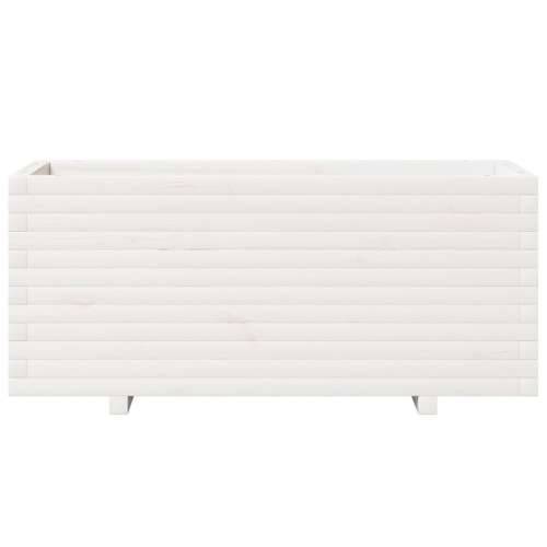 Vrtna sadilica bijela 110x40x49,5 cm od masivne borovine Cijena