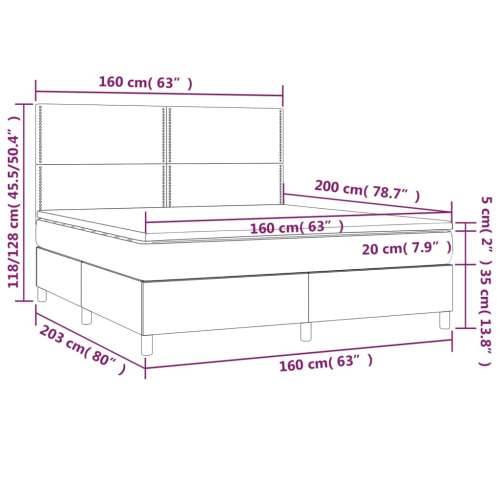 Krevet s oprugama i madracem tamnozeleni 160x200 cm baršunasti - Tamnozelena 160 x 200 cm Obično s čavlima Cijena