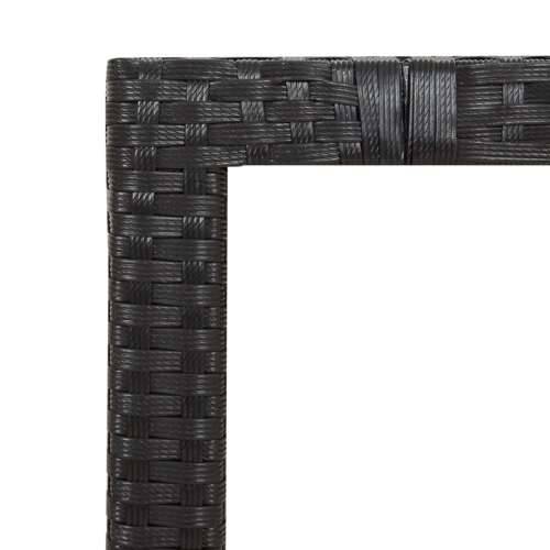 Vrtna garnitura - 7-dijelni vrtni blagovaonski set s jastucima crni od poliratana - 150 x 90 x 75 cm Sa naslonom za noge 6 Cijena