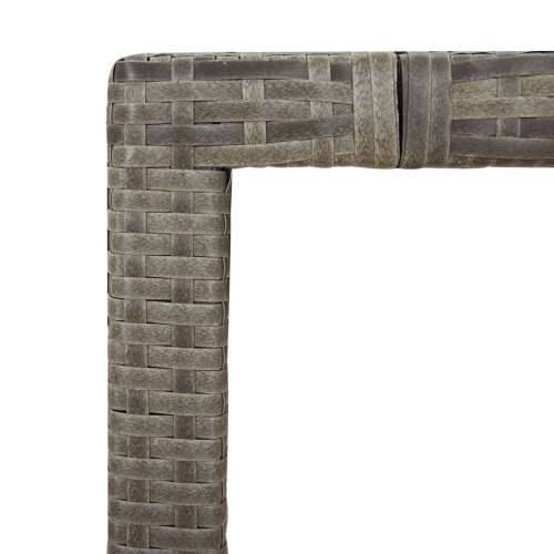 Vrtna garnitura - 7-dijelni vrtni blagovaonski set sivi od poliratana - 190 x 90 x 75 cm Bez naslona za noge 6 Cijena