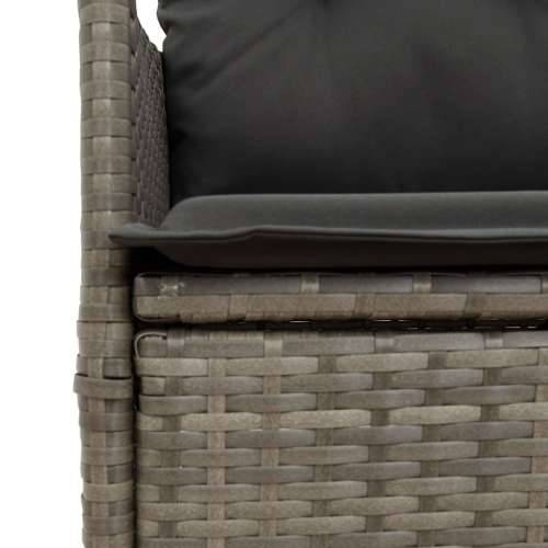Vrtna garnitura - 7-dijelni vrtni blagovaonski set sivi od poliratana - 190 x 90 x 75 cm Bez naslona za noge 6 Cijena