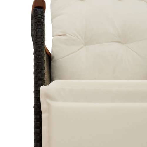 Vrtna garnitura - 9-dijelni vrtni blagovaonski set s jastucima crni od poliratana - 190 x 90 x 75 cm pe rattan 8 Cijena