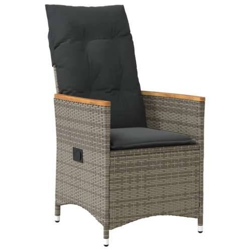 Vrtna garnitura - 5-dijelni vrtni blagovaonski set sivi od poliratana - 90 x 90 x 75 cm pe rattan and wood 4 Cijena