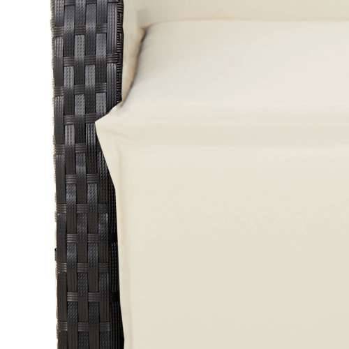 Vrtna garnitura - 7-dijelni vrtni blagovaonski set s jastucima crni od poliratana - 150 x 90 x 75 cm pe rattan 6 Cijena