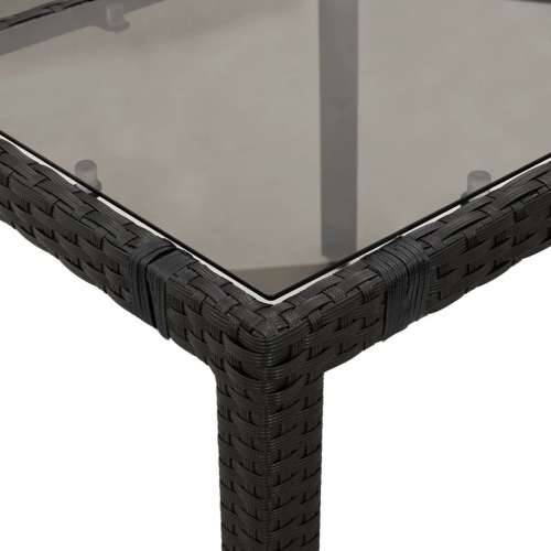 Vrtna garnitura - 7-dijelni vrtni blagovaonski set s jastucima crni od poliratana - 150 x 90 x 75 cm pe rattan 6 Cijena