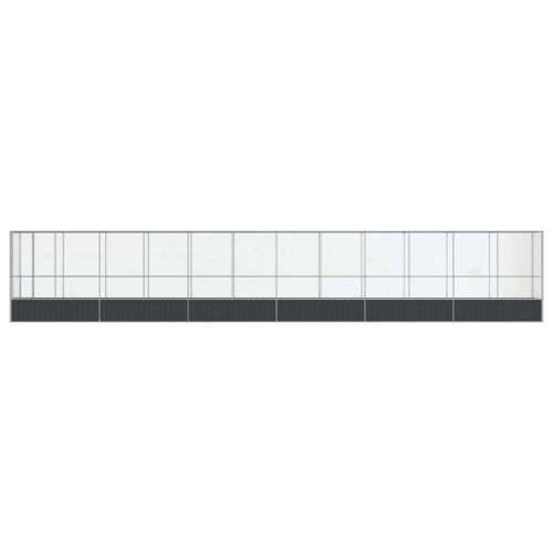 Kavez za ptice s produžetkom srebrni 1250,5x107x212 cm čelični - 1250.5 x 107 x 212 cm Cijena
