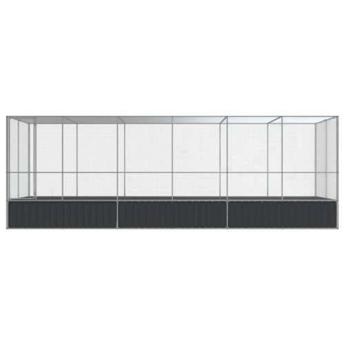 Kavez za ptice s produžetkom srebrni 625x207x212 cm čelični - 625 x 207 x 212 cm Cijena