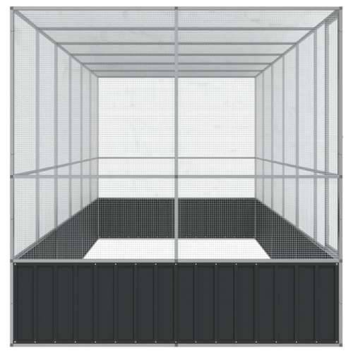 Kavez za ptice s produžetkom srebrni 625x207x212 cm čelični - 625 x 207 x 212 cm Cijena