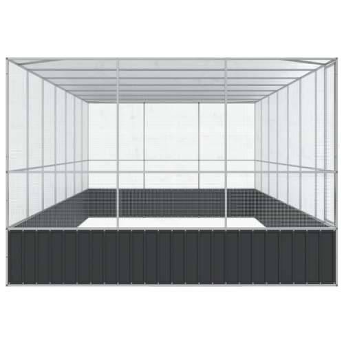 Kavez za ptice s produžetkom srebrni 725x307x212 cm čelični - 725 x 307 x 212 cm Cijena