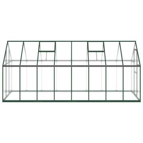 Staklenik s okvirom zeleni 445 x 169 x 195 cm aluminijski - Zelena 445 x 169 x 195 cm 1 Cijena