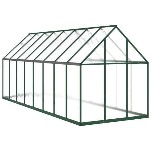 Staklenik s okvirom zeleni 445 x 169 x 195 cm aluminijski - Zelena 445 x 169 x 195 cm 1 Cijena