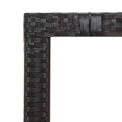 Vrtna garnitura - 7-dijelni vrtni blagovaonski set s jastucima crni od poliratana - 150 x 90 x 75 cm Bez naslona za noge 6 Cijena