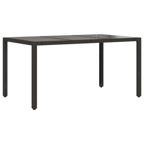 Vrtna garnitura - 7-dijelni vrtni blagovaonski set s jastucima crni od poliratana - 150 x 90 x 75 cm bez podignute noge 6 Cijena