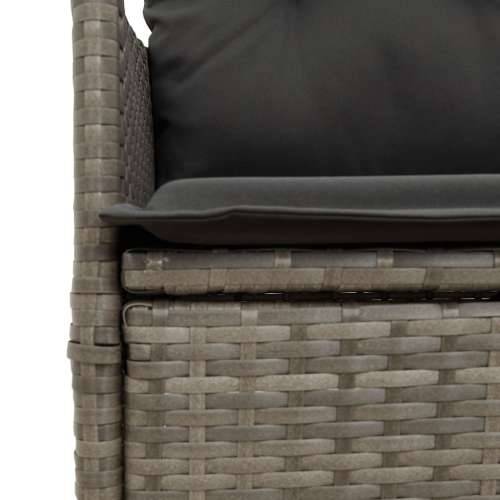 Vrtna garnitura - 5-dijelni vrtni blagovaonski set sivi od poliratana - 90 x 90 x 75 cm Sa naslonom za noge 4 Cijena