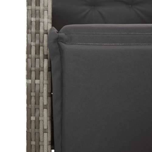 Vrtna garnitura - 9-dijelni vrtni blagovaonski set sivi od poliratana - 190 x 90 x 75 cm Sa naslonom za noge 8 Cijena
