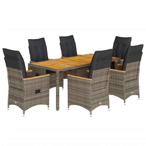 Vrtna garnitura - 7-dijelni vrtni blagovaonski set sivi od poliratana - 190 x 90 x 75 cm pe rattan 6 Cijena