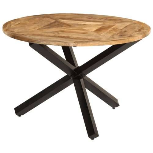 Blagovaonski stol Ø 110 x 75 cm masivno grubo drvo manga - 110 x 75 cm 1 Grubo masivno drvo manga Cijena